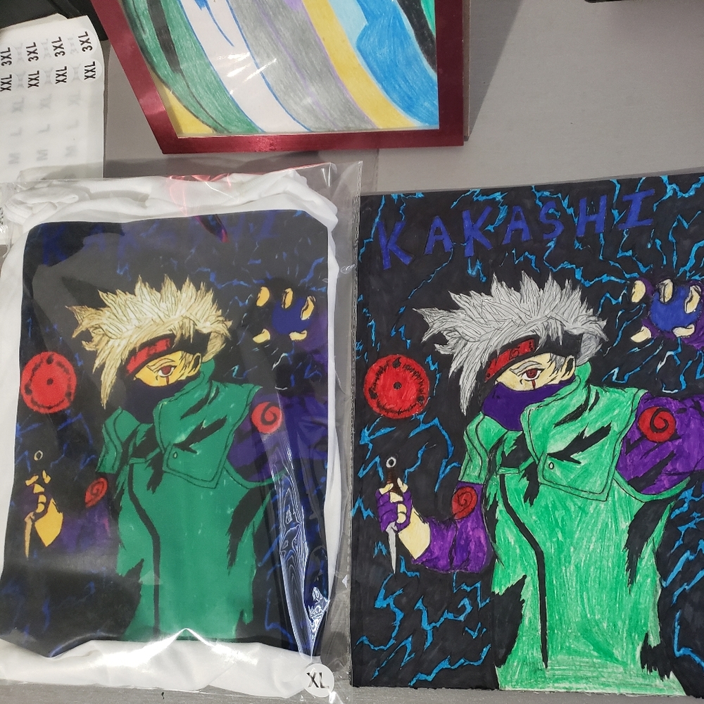 Naruto- Kakashi Graphic Design T-Shirt